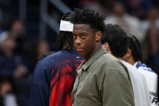 No. 1 pick AJ Dybantsa makes NBA debut for Wizards against Cavaliers