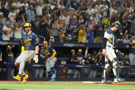 Brewers rout the Rays 10-1 to move within a win of their first World Series title
