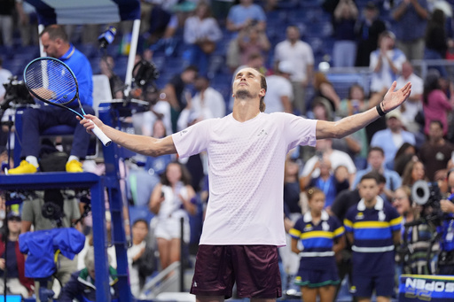 Top-seeded Alexander Zverev rallies just in time to avoid a first-round exit at the US Open