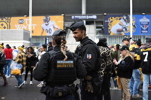 Good mood among fans attending the first NFL game in Paris, a day after protests and clashes