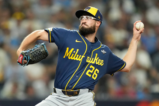Brewers' bullpen cracks in Game 4 loss after Aaron Ashby breaks postseason scoreless relief mark