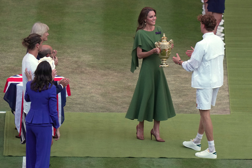 Prince William and wife Kate share a moment with Jannik Sinner after his Wimbledon victory