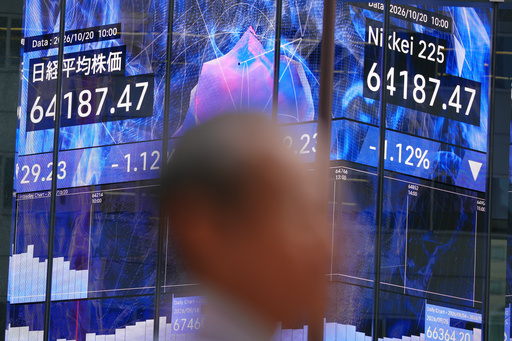 Asian shares mostly decline after AI stocks lead a rebound on Wall Street