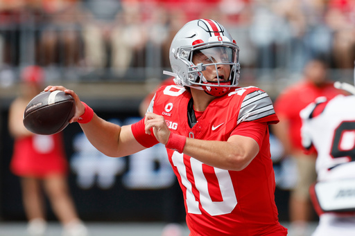 Smith and Sayin help No. 1 Ohio State prepare for Texas with 56-3 rout of Ball State