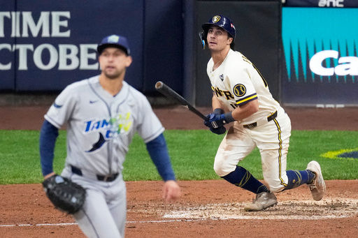 Frelick, Pratt lift Brewers to 5-4 comeback win over Rays and 2-0 World Series lead