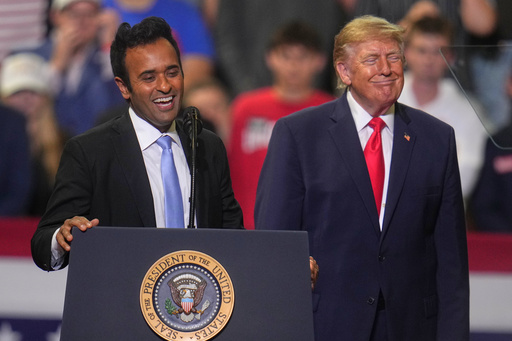 The Latest: Trump backs Vivek Ramaswamy on ad featuring Amy Acton’s estranged mother