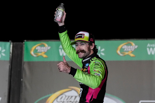Ryan Blaney wins 3-wide battle on final lap of overtime in NASCAR Cup race in Atlanta